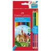 FABER-CASTELL Matita colorata eco Il Castello+3 bicolor - diametro mina 3,00 mm - colori assortiti - Faber-Castell - astuccio 12 pezzi (unità vendita 1 pz.)