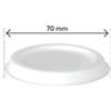Signor Bio Coperchio in canna da zucchero - per coppetta porta salsa monouso 60 ml - bianco - Signor Bio - conf. 100 pezzi (unità vendita 1 pz.)