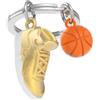 O meta[l]morphose METALMORPHOSE - Portachiavi in metallo 3D basket, passione sportiva, regalo uomo, regalo da donna, giochi olimpici, oro, taglia unica, Moderno