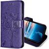 KANVOOS Cover per Samsung Galaxy A32 5G, Cover a Libro Custodia in Pelle PU con Silicone TPU, Antiurto Flip Caso Portafoglio Cover per Samsung A32 5G (Viola)