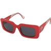 Adidas OR0076 67A | Occhiali da Sole Graduati o Non Graduati | Unisex | Plastica | Rettangolari | Rosso | Adrialenti