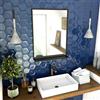 Aurlane Specchio da bagno 80 x 60 cm - laccato nero opaco con ripiani - Framed Mirror