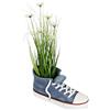Flair Flower Erba artificiale con margherite, motivo floreale, erba, erba, decorazione decorativa, colore blu