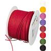 Halbach Seidenbänder Filo di carta riciclata con filo, larghezza 2 mm, lunghezza 100 m, cordoncino di carta per fai da te e per la floristica, filo per fai da te per idee creative, colore: rosso