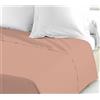 HOME LINGE PASSION, Drap Plat - 1 Pièce, 100% Coton - 57 Fils, 1 Personne - 180x290 cm, Rose poudré HP62705