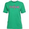 Ferragni Chiara Ferragni T-Shirt Regular Fit Verde in Cotone a Manica Corta con Logo FERRAGNI Rosa Stampato nella parta Anteriore. Verde