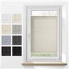 Tuki Systems® Veneziane da Interno - Tende Plissettate su Misura Senza Fori per Finestre e Porte, 23 Colori, Tende per Finestre, Tendine Finestra a Vetro - Larghezza 30-129 cm, Altezza 50-149 cm