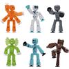 Zing Stikbot Monster Werewolf & Cyborg Pack, set di 6 personaggi da collezione Stikbot, mostri da collezione, animazione Stop Motion, ideale per bambini dai 4 anni in su