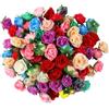 MUYAPAY 80 Pezzi Teste di Rosa Artificiale di Seta, Fiori Finti Multicolore per Decorazioni, Bouquet da Sposa DIY e Matrimoni Valentine's