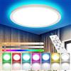 YiLaie Plafoniera LED Soffitto Moderna,24W 2700LM RGB rotonda lampadario soggiorno,Dimmerabile Con Telecomando 3000-6500K Lampadario LED,Per Soggiorno Camera letto Cucina Bagno,lP44,Ø30cm