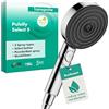 hansgrohe Pulsify Select S - Doccetta per doccia a risparmio idrico 9 l/min (EcoSmart), Doccino con 3 getti (incl. MonoRain), Soffione doccia rotondo (⌀ 105 mm), funzione anticalcare, cromo, 24101000