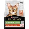 PURINA PRO PLAN STERILISED ADULT VITAL FUNCTIONS, con Salmone, Sacco da 10kg