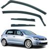 AirFlux Set di 4 deflettori d'aria compatibili con Volkswagen Golf 6 5 porte Hatchback 2009 2010 2011 2012.