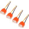 CGEAMDY 4 Pezzi Presa H4 in Ceramica, Spina Adattatore Presa per H4, H4 Presa Faro Auto in Ceramica 3pin, Cablaggio, 3 Pin Spina Faro Adattatore, Per Camion Barca Marina Faro Fendinebbia Retrofit