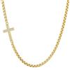 GAVU Collana da Uomo Acciaio Inossidabile Catena Oro Collana Croce Oro da Uomo 50cm