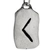Kiss of Leather Ciondolo con runa Kenaz, in argento Sterling 925, codice articolo 310