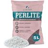 LERAVA® Perlite per Piante in Vaso (5L) - Drenaggio Ottimale e Radici Sane | Agriperlite Espansa Naturale - Substrato Leggero e Atossico per Orto e Fiori - Perlite per Piante Grasse