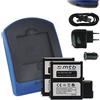 mtb more energy 2x Batteria + Caricabatteria (USB/Auto/Corrente) per Nilox F-60 Evo, Evo 4K // AEE Magicam S51, S60, S70... / Veho MUVI K2 / KitVision Edge HD30W