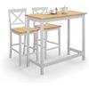 Julian Bowen Marlow Bar Set Quercia, Elefante Grigio e Rovere, Taglia Unica