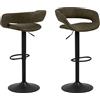 AC Design Furniture Jack Sgabello da Bar, Verde Oliva, H: 104 x B: 54,5 x T: 48,5 cm