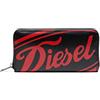 Diesel - Portafogli rotondi con cerniera, 24 cerniere, PVC, Unisex adulti, Rosso, Finta pelle, Zip-around, Casual, Portafoglio