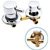 AFUDER Sala Doccia a Parete 2/3/4/5 vie Uscita Acqua Rubinetto Doccia in Ottone Vite o Intubazione Cabina Doccia in Rame Valvola Miscelatore Acqua Calda Fredda Cromato