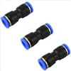 CNCTEC IQS - Set di 3 connettori pneumatici, 12 mm, per tubo pneumatico, connettori per aria compressa, dritti