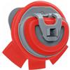 Vogi Sifone per scarico doccia, in acciaio inox, colore: nero/rosso