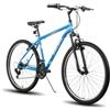 HILAND HH 27,5 pollici Mountain Bike, Mountain Bike da uomo e donna con 21 velocità, telaio in acciaio resistente, freno a V, bicicletta hardtail per adulti Grigio