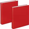 VELOFLEX - Raccoglitore Basic A4 con meccanismo a 2 anelli, 2 pezzi, rosso | Altezza di riempimento di 25 mm per circa 250 fogli da 80 g/m², ricaricabile, per la scuola, l'ufficio e il lavoro da casa