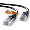 Mr. Tronic Cavo Impermeabile Esterno Ethernet Cat 6 da 50m, Cavo di Rete LAN Cat 6 ad Alta Velocità con Connettori RJ45 Per Internet Veloce 1 Gbps - Patch AWG24 | UTP CCA (50 Metri, Nero)