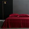 LONGSAO makeups58 Lenzuolo 100% seta di gelso Lenzuola piatte tinta unita Biancheria da letto in vera seta per lenzuola matrimoniali king size Tessili per la casa-Coral_red_240x270cm