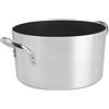Pentole Agnelli ALSA104S32 Casseruola Alta con Maniglie, Alluminio, Argento, 32 cm