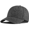 YAMEE Berretto Uomo con Visiera XXL Nero,Cappello Baseball Uomo Invernale Leggero Caldo,Cappello Donna Invernale Morbida Antivento,Berretti da Baseball Unisex Regolabile,Cappello Running All'aperto