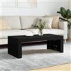 Coavain Tavolino da Caffè, Tavolino da Divano, Tavolino basso da salotto Rettangolare per Soggiorno, Balcone, Decorativo Nero 102x50x36 cm
