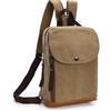 XINYASEE Zaino Antifurto,Zaino Porta pc Tela per Uomo Donna Scuola Zaino Classico Vintage da Viaggio, Scuola, Escursionismo, Lavoro Quotidiano Zaino da Viaggio per Shopping Viaggio (kaki)