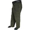 TrendyFashion Pantaloni da uomo comodi in velluto a coste elasticizzato per adulti, da ufficio, cintura con 3 tasche, Oliva, 34W x 31L