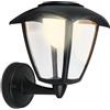 Briloner - Lampada da parete a LED touch, dimmerabile su più livelli, batteria sostituibile, lampada con batteria, esterna, illuminazione da parete esterna, lampada esterna, 23x19,5x16,5 cm, nero