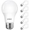LVWIT Lampadina LED E27 8W, Equivalenti a 60W, 806Lm, Luce Bianca Fredda 6500K, Consumo Basso, Risparmio Energetico, Non Dimmerabile, Pacco da 6