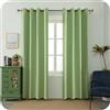 GIRASOLE HOME Coppia Tende Barbados Termiche 100% Oscuranti 2 Pannelli da 140x280cm con Occhielli, Verde