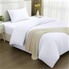 Utopia Bedding Set Copripiumino da 3 Pezzi - Copripiumino 135x200cm, Lenzuolo con Angoli 90x190cm, Federa 50x75cm - (Bianco, Singolo)