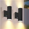 Aigostar Applique LED da Parete Esterno,Lampada da Parete Alluminio GU10,Impermeabile IP65 Luce Esterno da parete, per Patii,Giardini,Corridoi,Balconi,Vialetti,Lampadina non inclusa(2 pacchi)