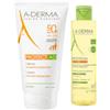 A-Derma Protect AD SPF50+ Crema Solare 150ml + Exomega Control Olio Lavante Emolliente 100ml