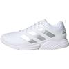 adidas Court Team Bounce 2.0 Shoes, Scarpe Basse (Non da Football) Donna, Bianco (Ftwr White/Silver Met./Grey One), 40 2/3 EU