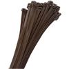 KnnX Fascette Stringicavi in Nylon Marrone 300 x 4,8 mm - Confezione da 100 - Resistenza 22,43 kg
