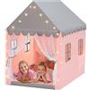 Jokapy Tenda da Gioco per Bambini con Ghirlande Luce Stella, Capanna per Bambini per Interni, Castello da Principessa Tenda con 4 Finestre, per Decorazione della Camera dei Bambini, 121 x 105 x 136 cm