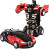 URFEDA Transformers Auto Toys, trasformatore 2 in 1, robot per auto, trasformatore, robot per auto, deformazione, robot per il compleanno, per bambini dai 3 ai 4 ai 5 ai 7 anni in su, rosso