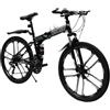 DeeDuud Mountain bike, 26 pollici, Fully MTB con cambio a 21 marce, freni a disco a sospensione completa, pieghevole, per ragazzi e ragazze