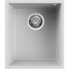 Elleci LGQ10068BSO Lavello da Incasso 1 Vasca Sottotop 38 x 44 cm finitura Granitek Matt Bianco 68 Quadra 100 SOTTOTOP