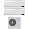 Samsung Climatizzatore Condizionatore Samsung Dual Split Inverter serie CEBU 12+18 btu con AJ050TXJ2KG/EU R-32 Wi-Fi Integrato 12000+18000 - Novità
